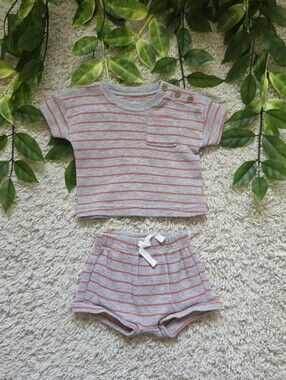 Baby Boy Striped Outfit (Newborn)